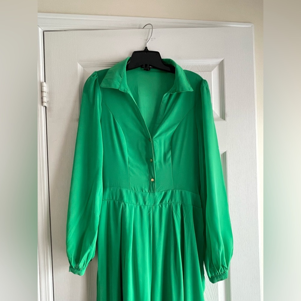 NWOT Beatifil Long-Sleeve Button-up Jumpsuit
